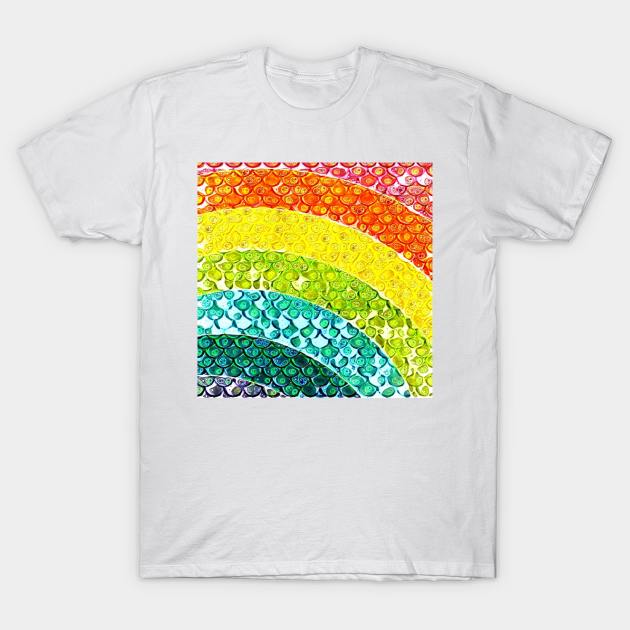 Rainbow Droplet Pattern T-Shirt by Wicca Fairy